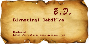 Birnstingl Debóra névjegykártya